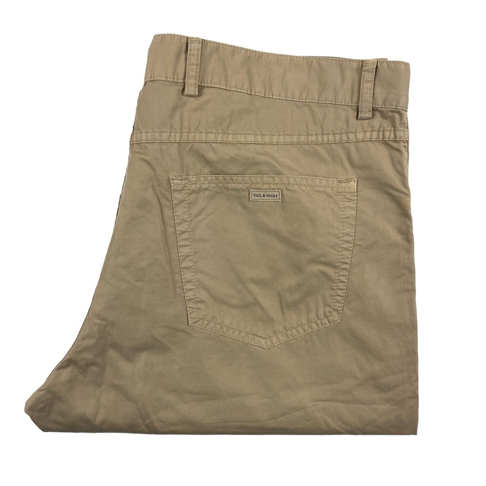 Paul & Shark Tan Cotton Mens 5 Pocket Chino Pants Size 30x30 Made in Italy